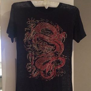 Sheer black t